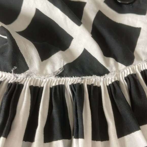 Vintage Doris Dodson Black / White Fit & Flare Dress 1950s Fits XXS-XS - Picture 4 of 16